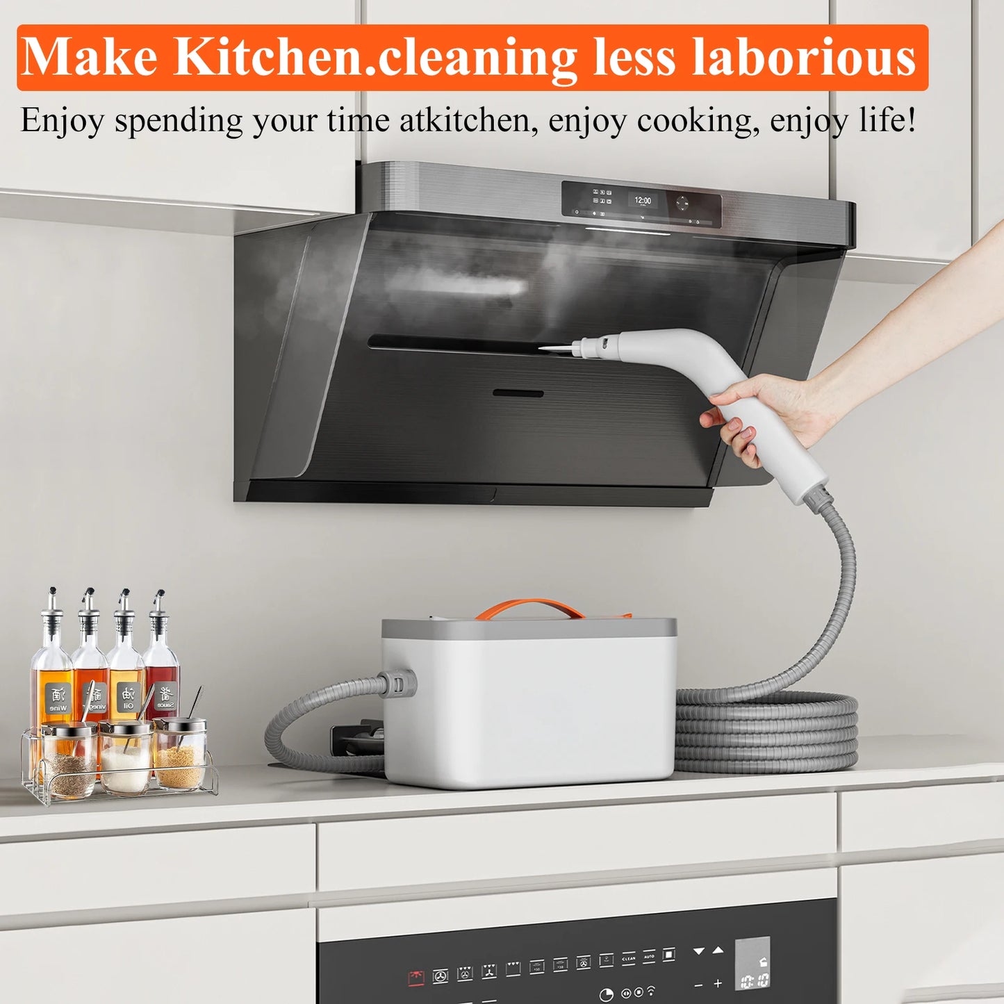 Powerful Handheld Steam Cleaner for Tough Stains and Grime