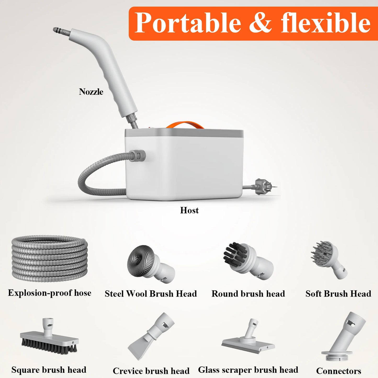 Powerful Handheld Steam Cleaner for Tough Stains and Grime