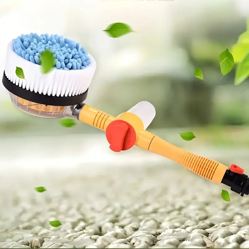 360 Degree Rotating Car Wash Brush Kit with Foam Mop