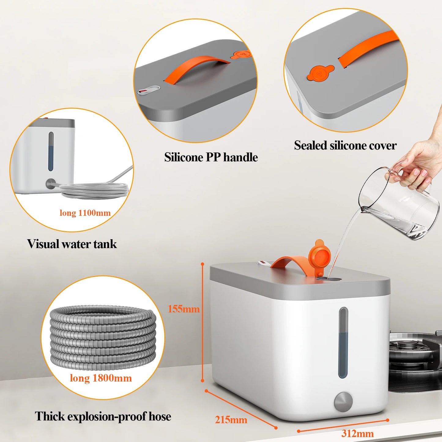 Powerful Handheld Steam Cleaner for Tough Stains and Grime