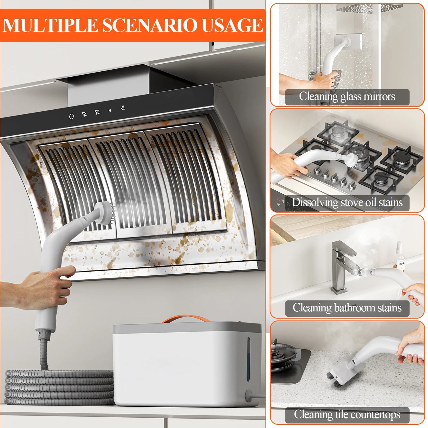 Powerful Handheld Steam Cleaner for Tough Stains and Grime