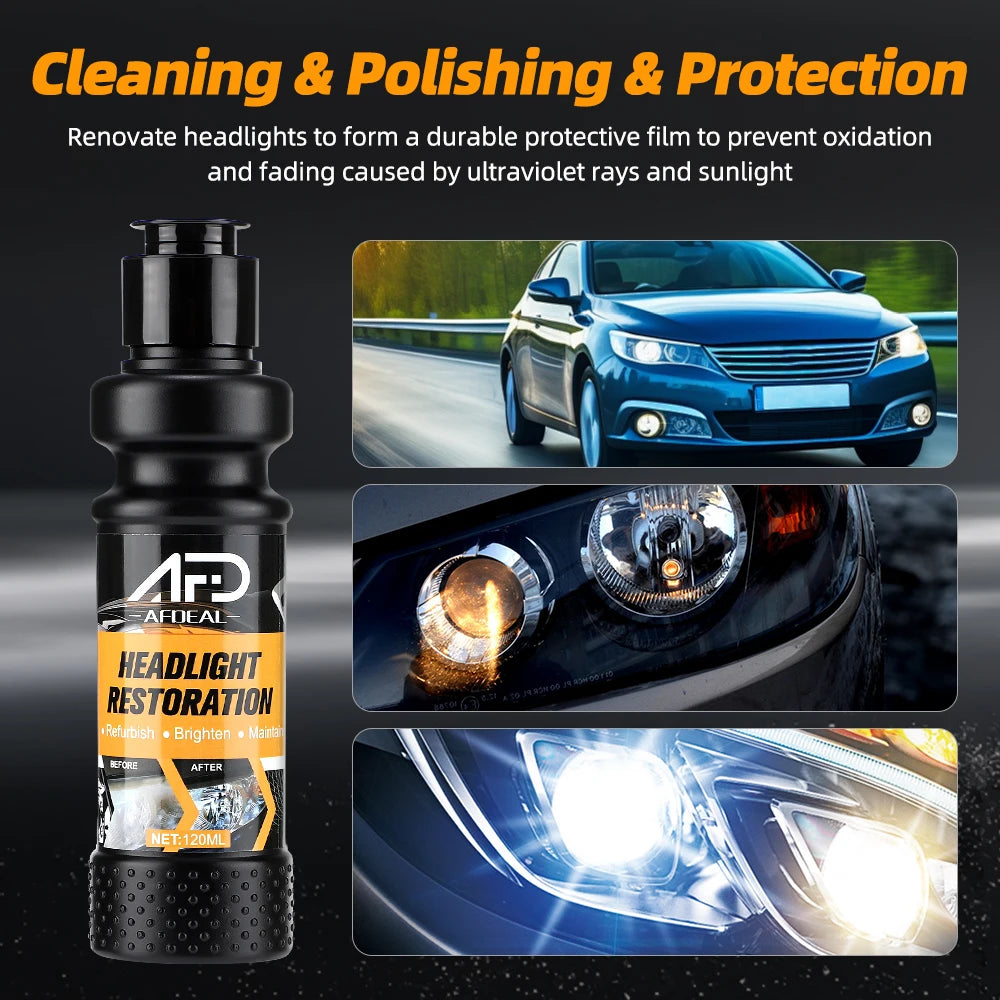 Car Headlight Polishing Agent Scratch Remover Renewal Kit