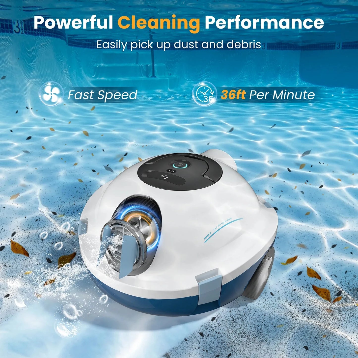 INSE Y10 Cordless Robotic Pool Vacuum Cleaner With Self Parking