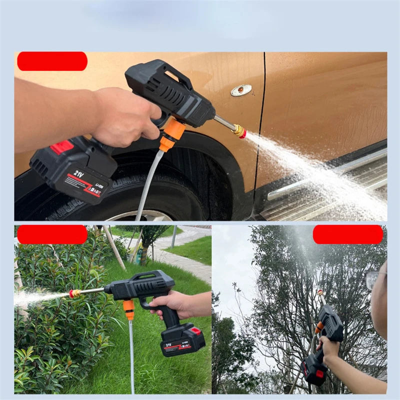 Rechargeable Portable Pressure Washer with Toolbox for Car Wash and Surface Cleaning