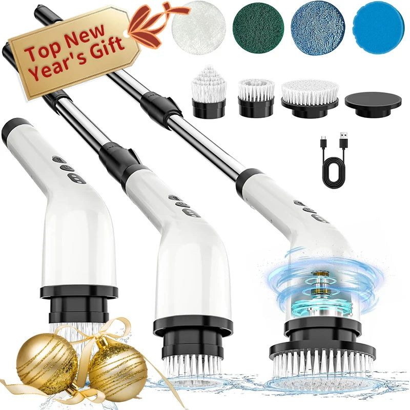 Cordless Electric Cleaning Brush with 7 Versatile Heads