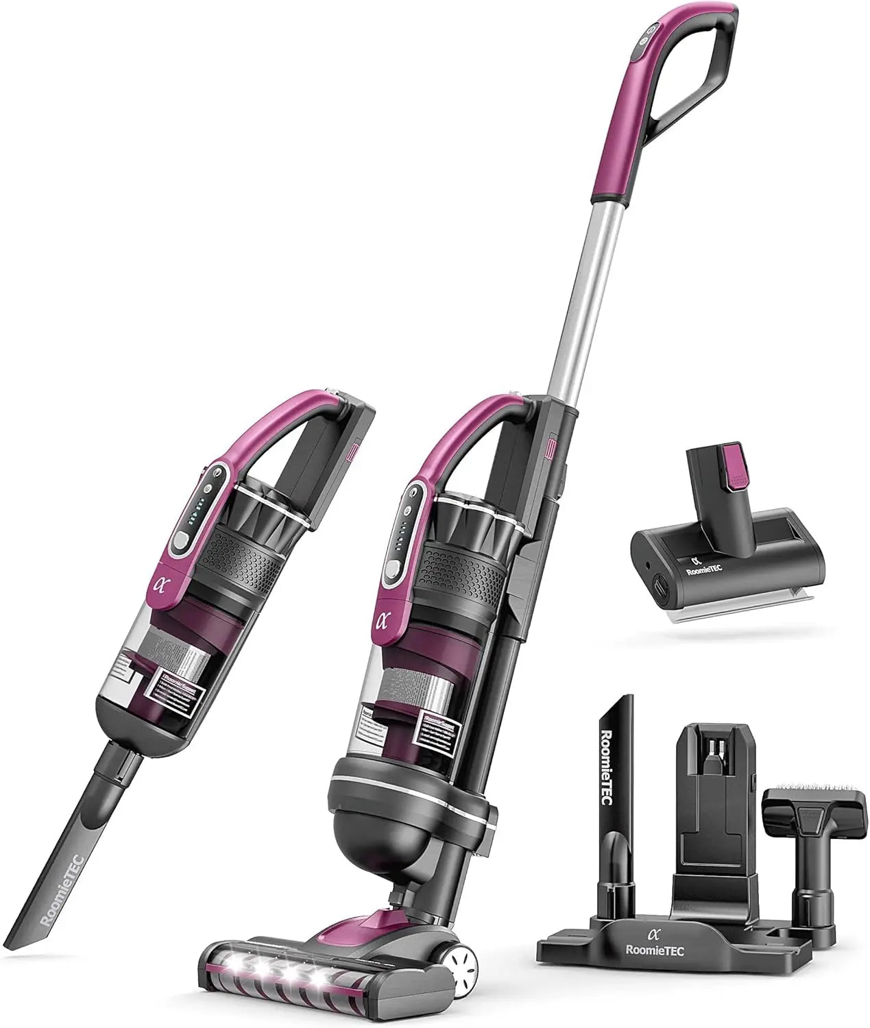 Alpha Upright Cordless Vacuum Cleaner with Pet Brush and Dock