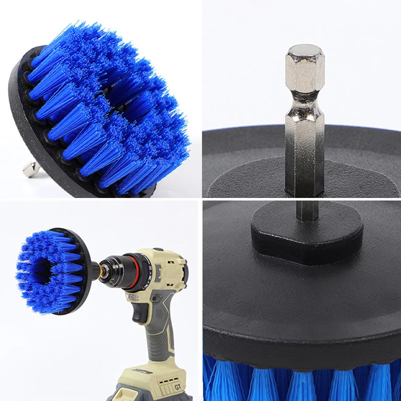5 Inch Electric Scrubber Brush Drill Brush Plastic Cleaning Brush Tool for Car Tires Nylon Brushes Car Detailing Accessories