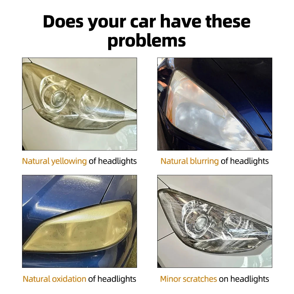 Car Headlight Polishing Agent Scratch Remover Renewal Kit