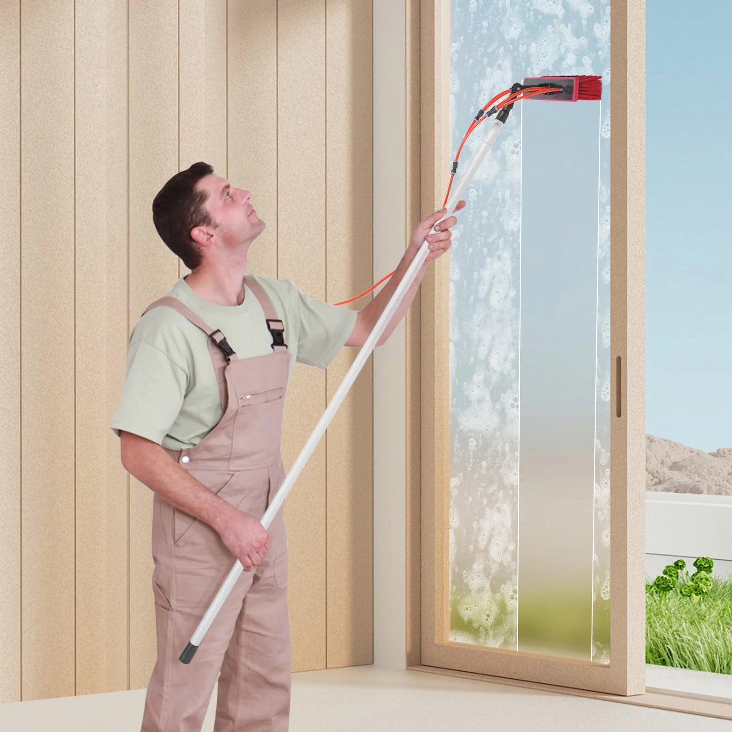 Water Fed Pole Cleaning Kit for High-Rise Windows
